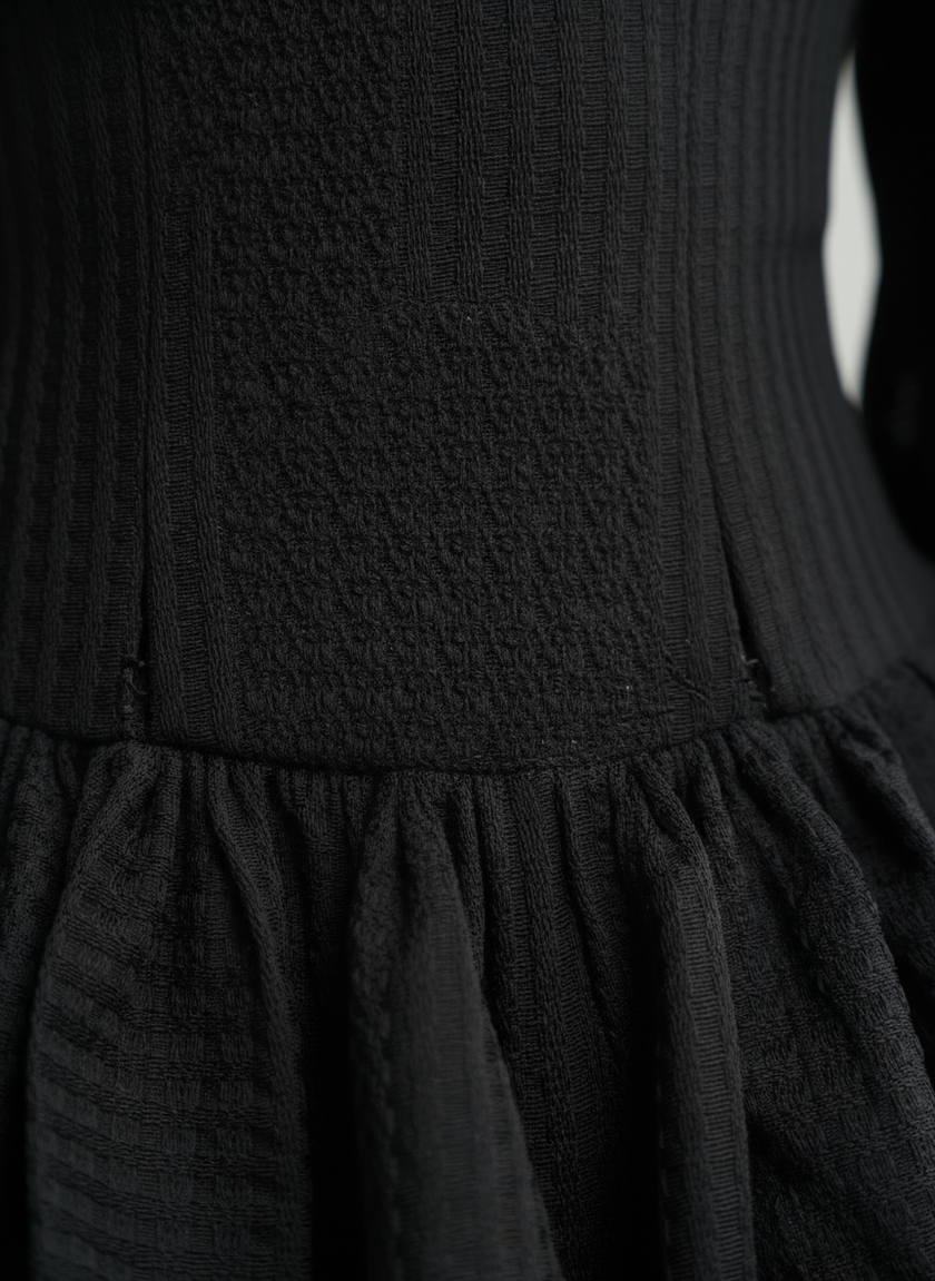 Midnight Bloom Bubble Dress