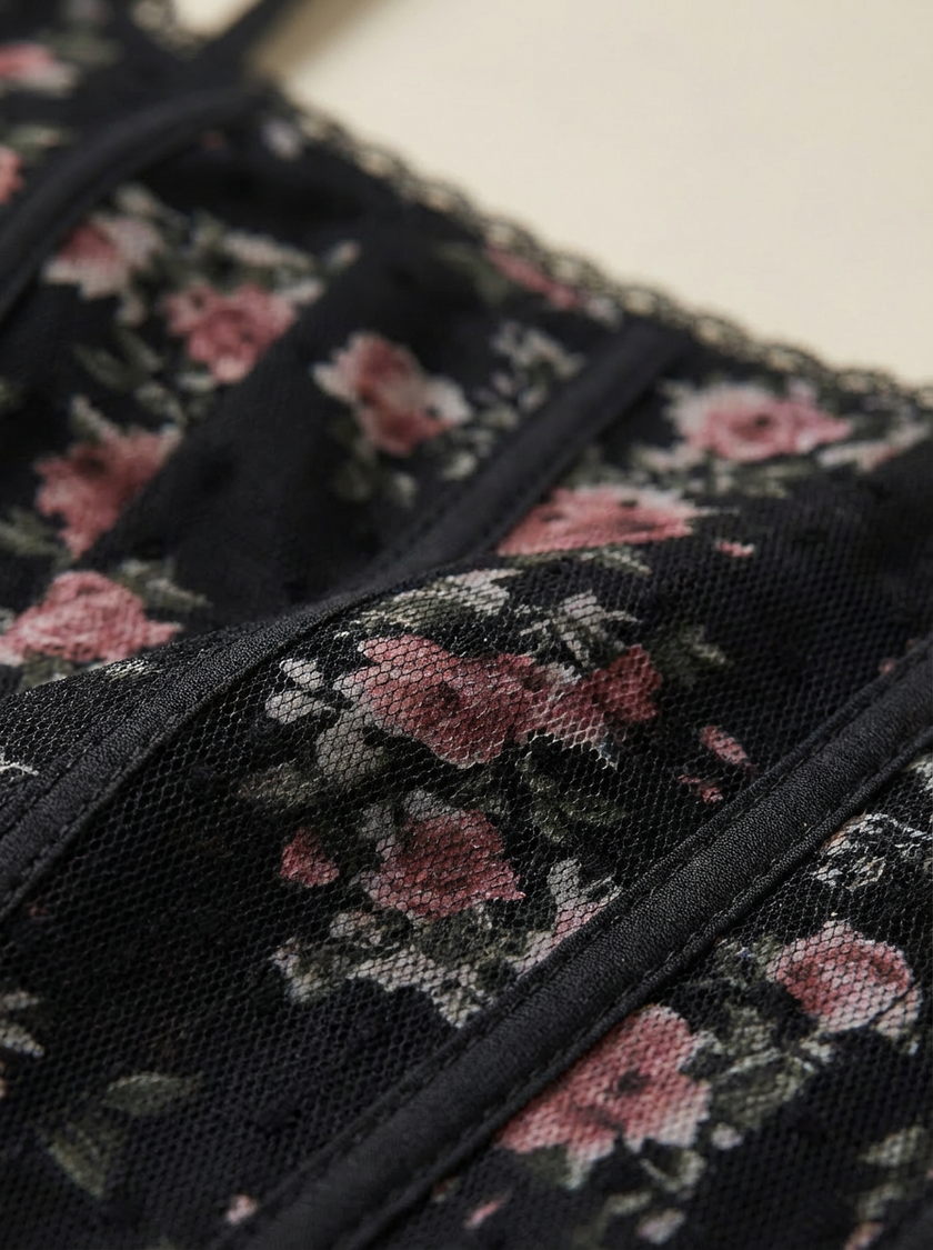 Midnight Roselle Corset Dress