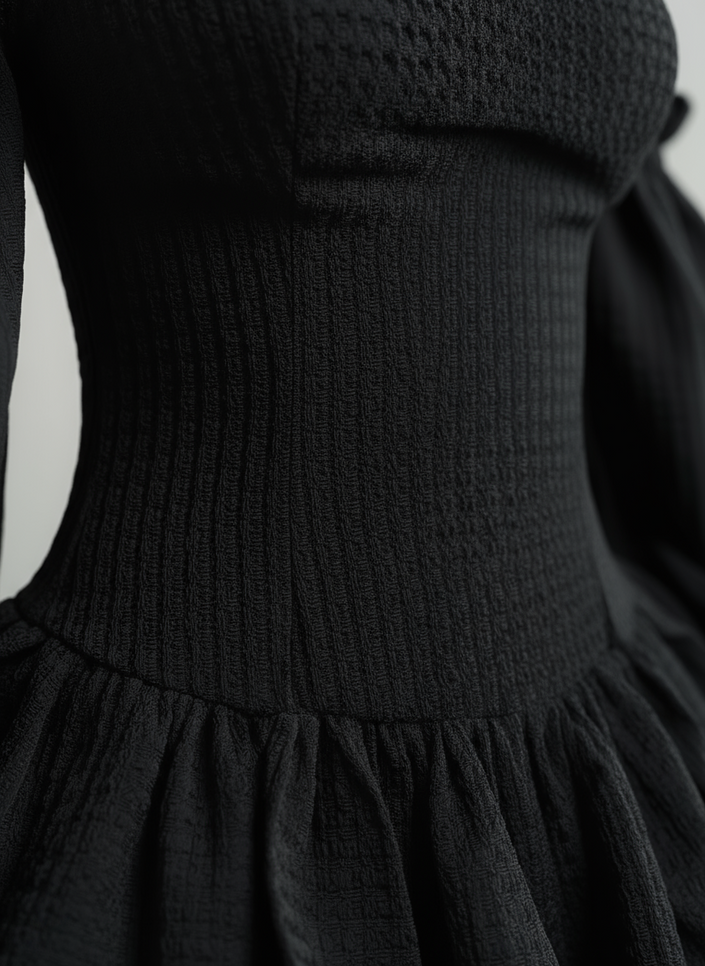 Midnight Bloom Bubble Dress