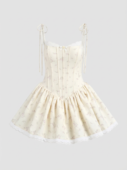 Blossom Cream Corset Mini