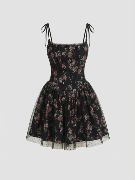 Midnight Roselle Corset Dress
