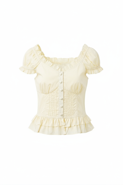 Ruffle Peplum Corset Top