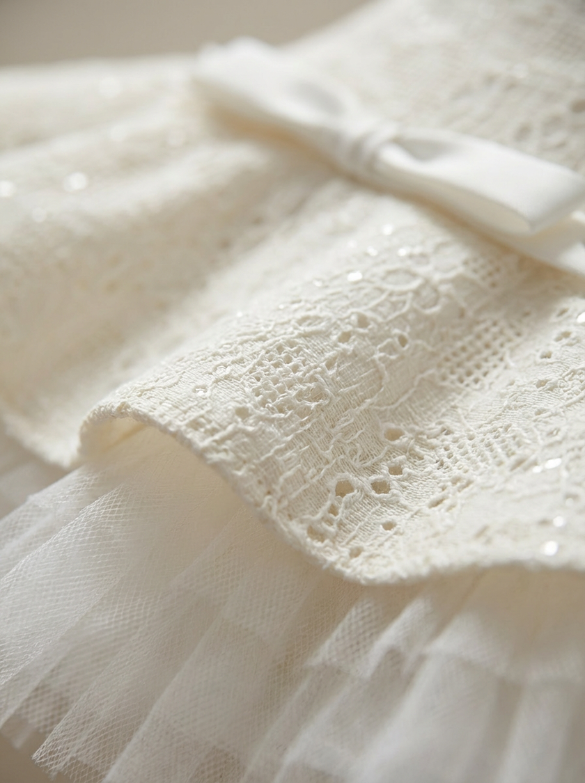 Pearl Petal Pleated Mini Dress