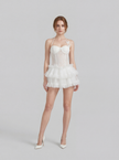 Ethereal Lace Corset Tulle Mini Dress