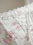 Floral Lace-Up Corset Dress