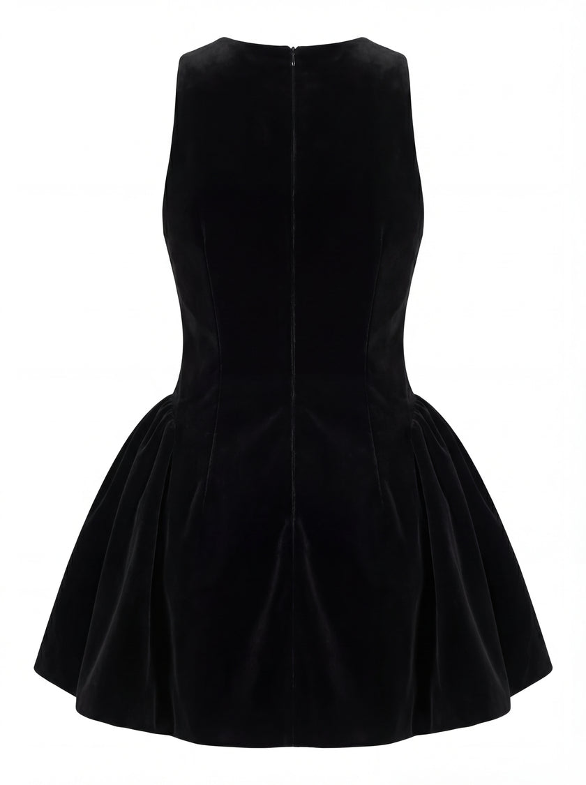 Bow Neck A-Line Dress