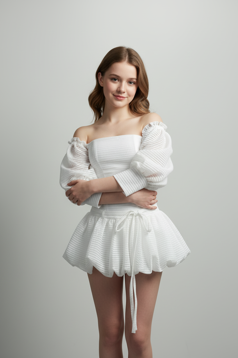 Midnight Bloom Bubble Dress