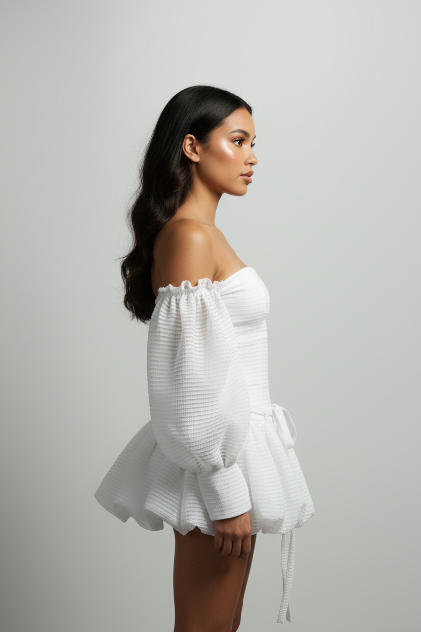 Midnight Bloom Bubble Dress