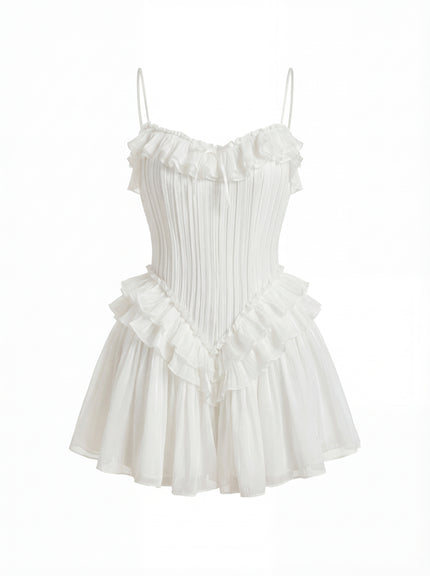 Elise Ruffle Corset Mini Dress