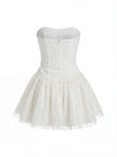 Embellished Strapless Mini Dress