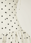 Celeste Polka-Dot Halter Bubble Mini Dress
