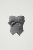 Slate Bow Sculpted Corset Top