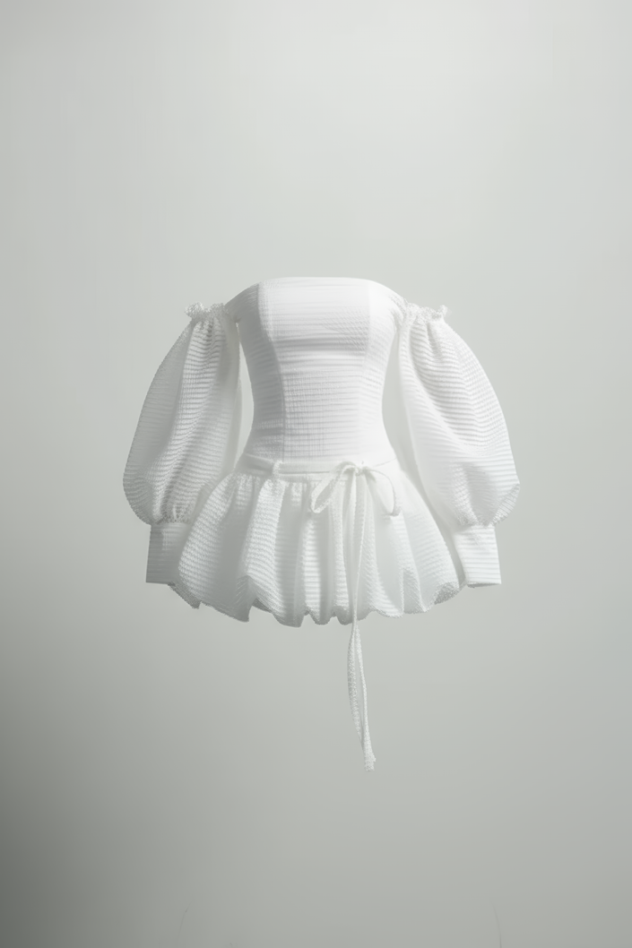 Midnight Bloom Bubble Dress