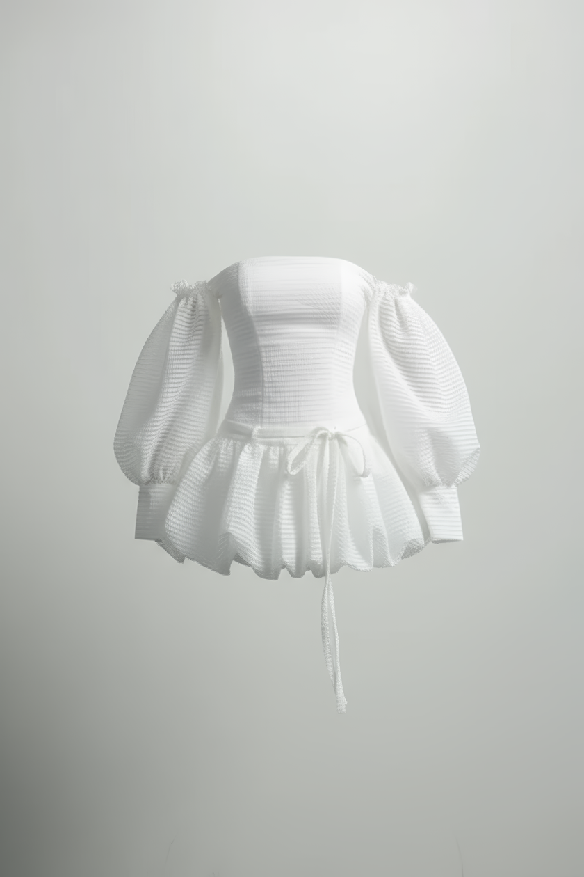 Midnight Bloom Bubble Dress