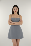 Luna Steel Slip Mini Dress