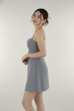 Luna Steel Slip Mini Dress