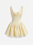 Buttercream Satin Corset Mini Dress