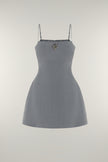 Luna Steel Slip Mini Dress