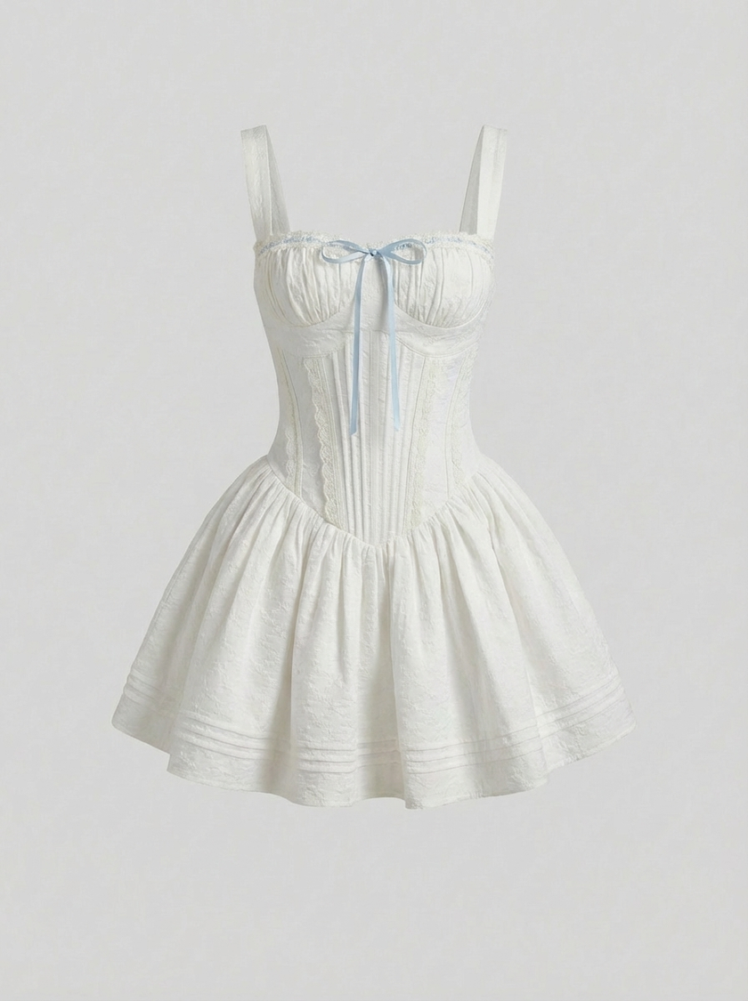 Frosted Lily Corset Mini Dress
