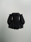 Midnight Bloom Bubble Dress