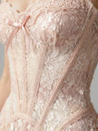Seraphine Blush Lace Gown