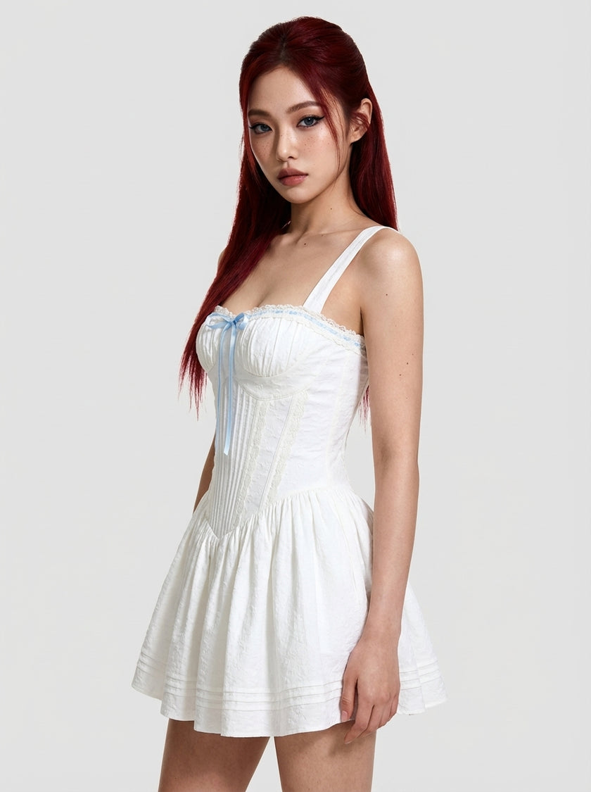 Frosted Lily Corset Mini Dress