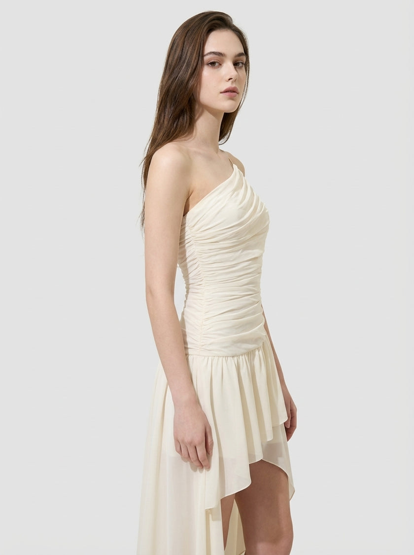 Celeste Asymmetrical Draped Gown