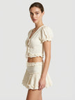 Cream Puff Ruffle Two-Piece Set