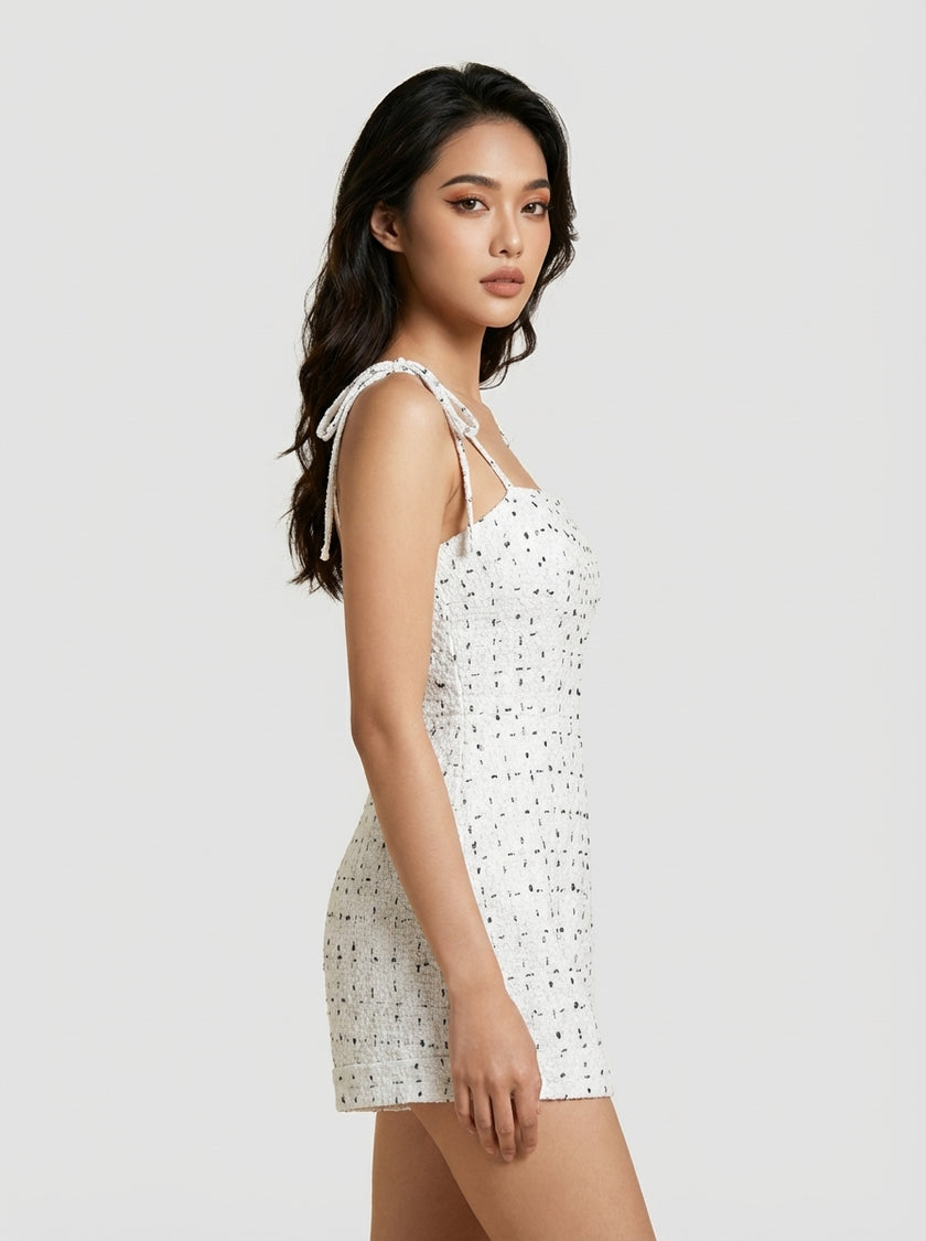 Snowfall Tweed Hourglass Romper