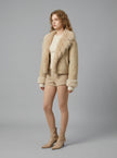 Teddy Dream Fur-Collar Jacket – Oat Latte