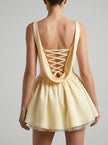 Buttercream Satin Corset Mini Dress