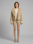 Teddy Dream Fur-Collar Jacket – Oat Latte