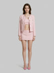 Blush Tweed Mini Jacket