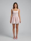 Blush Camellia Mini Corset Dress