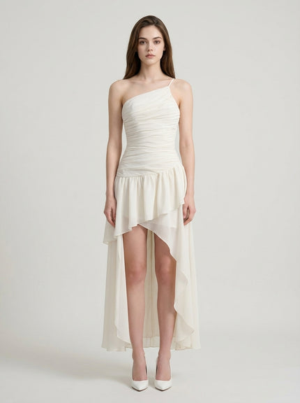 Celeste Asymmetrical Draped Gown