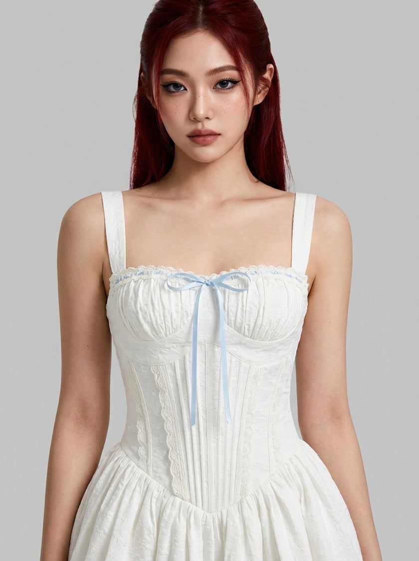 Frosted Lily Corset Mini Dress