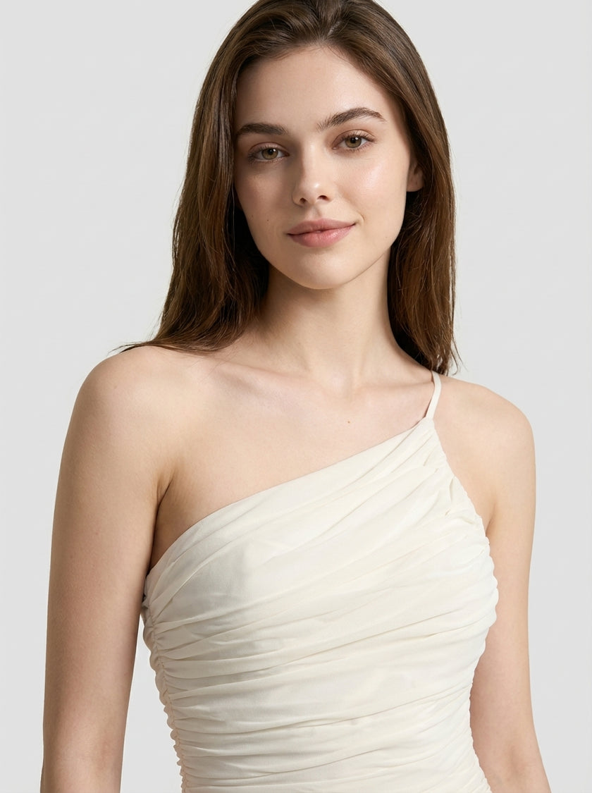Celeste Asymmetrical Draped Gown