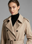 Cityline Belted Trench Coat – Beige