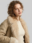 Teddy Dream Fur-Collar Jacket – Oat Latte
