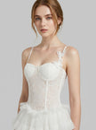 Ethereal Lace Corset Tulle Mini Dress