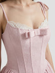 Rosé Lace Corset Dress