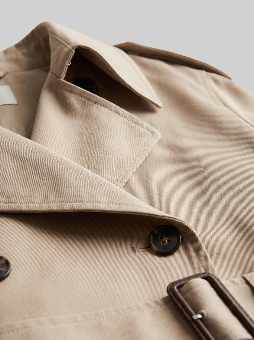 Cityline Belted Trench Coat – Beige