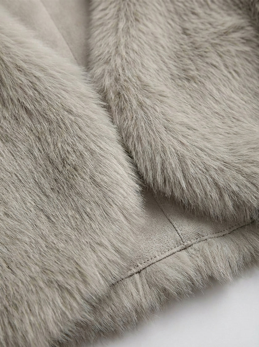 Frosty Nights Faux Fur Cropped Jacket