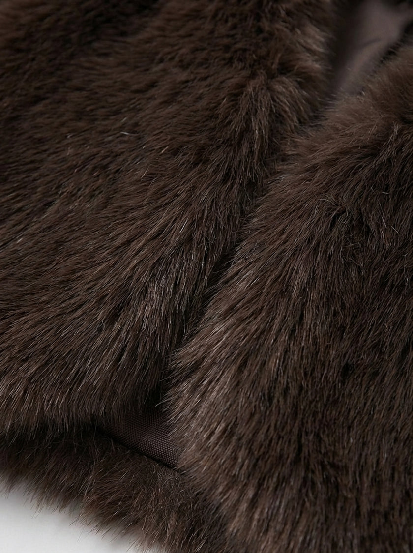 Frosty Nights Faux Fur Cropped Jacket