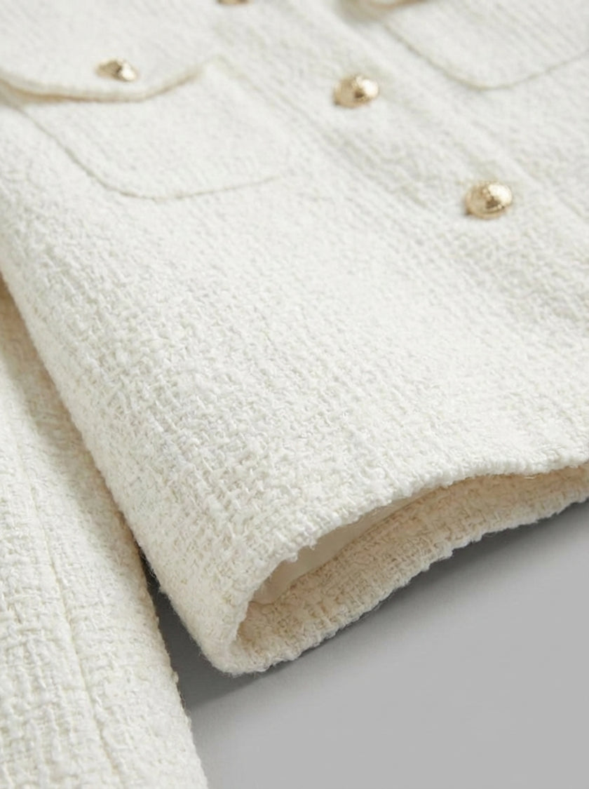 Belle Avenue Tweed Jacket – Ivory