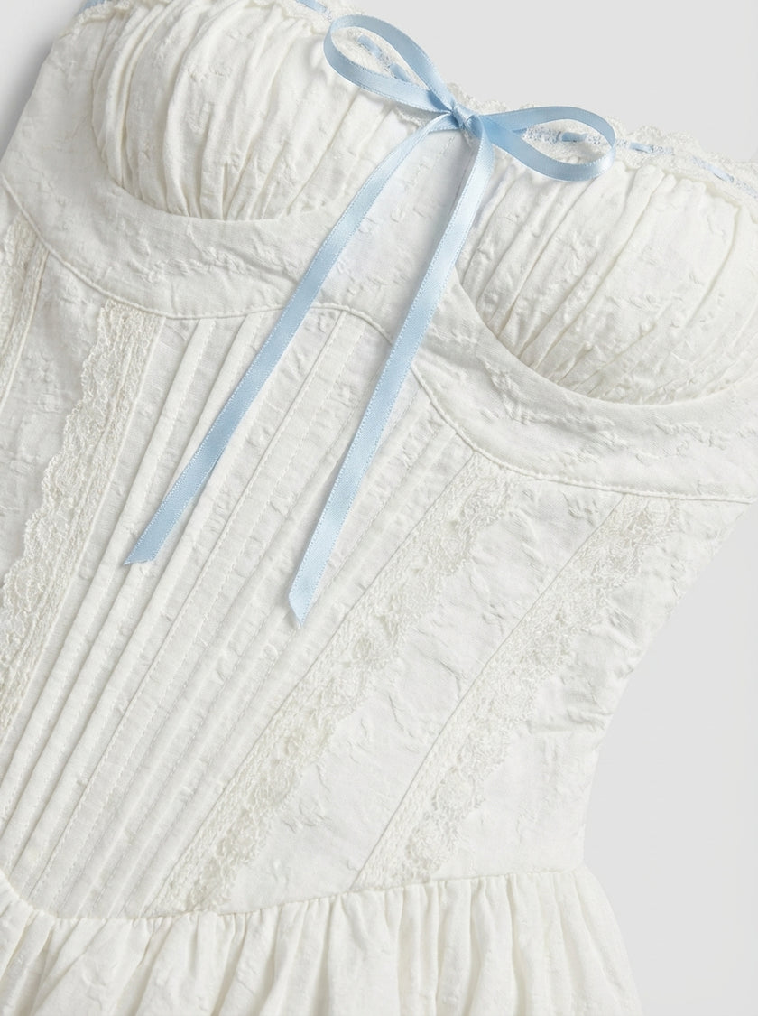 Frosted Lily Corset Mini Dress