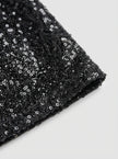 Black Sequin Micro Mini Skirt