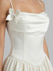 Satin Cowl Corset Mini Dress