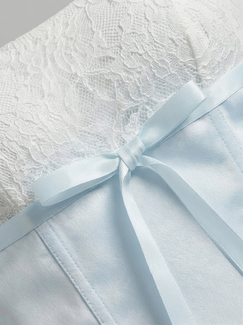 Cloud Ruffle Bustier Mini Dress