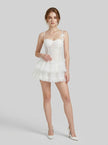 Ethereal Lace Corset Tulle Mini Dress